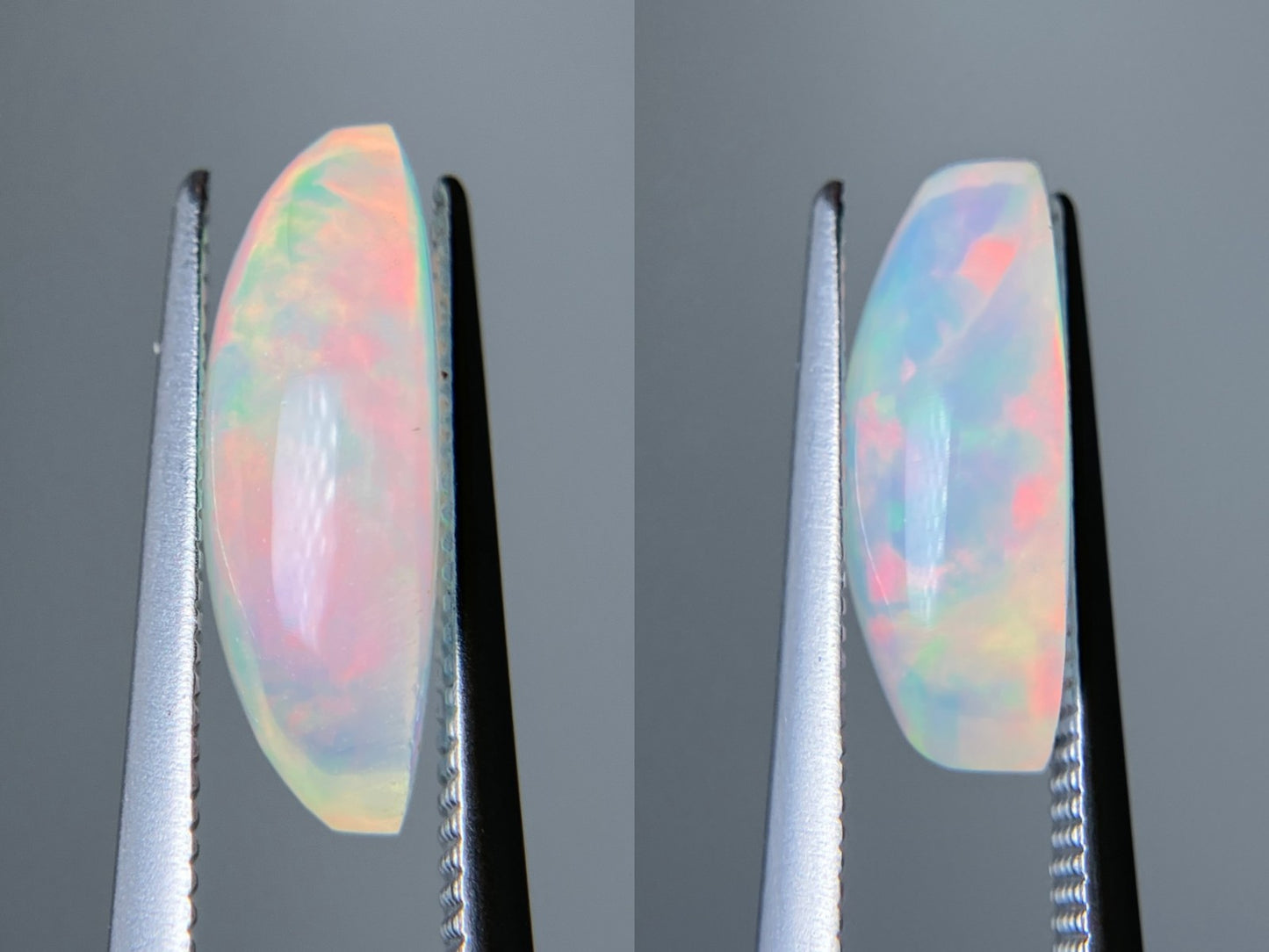 オパール（ペアセット） 2.074ct / 2.162ct 宝石鑑別書付き 13.9㎜×6.9㎜×4.6㎜ / 13.9㎜×6.7㎜×4.9㎜ ルース（ 裸石 ） 3503S