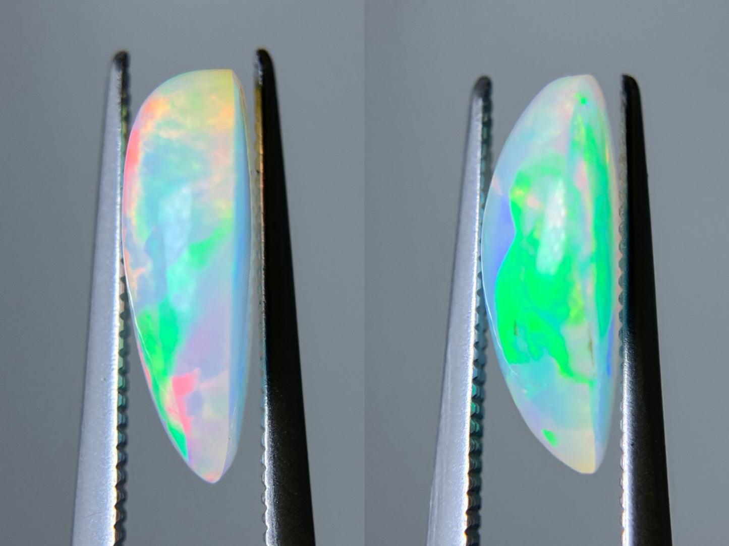 オパール（ペアセット） 2.913ct / 3.053ct 宝石鑑別書付き 13.5㎜×10.6㎜×4.1㎜ / 13.2㎜×10.4㎜×4.6㎜ ルース（ 裸石 ） 3329S