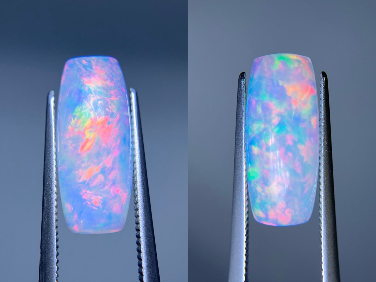 オパール（ペアセット） 3.022ct / 3.329ct  宝石鑑別書付き 15.9㎜×6.8㎜×4.8㎜ / 16.0㎜×6.9㎜×4.8㎜ ルース（ 裸石 ） 3509S