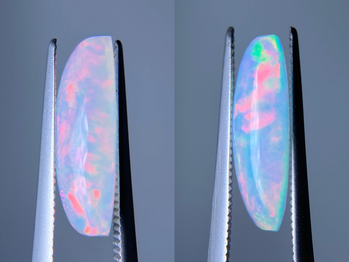 オパール（ペアセット） 3.022ct / 3.329ct  宝石鑑別書付き 15.9㎜×6.8㎜×4.8㎜ / 16.0㎜×6.9㎜×4.8㎜ ルース（ 裸石 ） 3509S