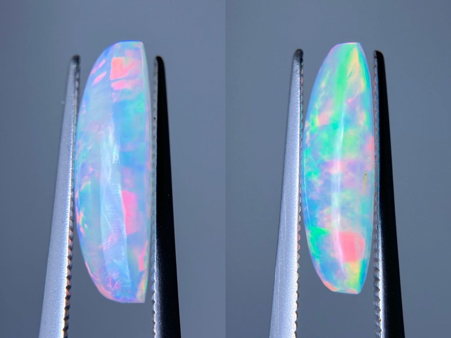 オパール（ペアセット） 3.022ct / 3.329ct  宝石鑑別書付き 15.9㎜×6.8㎜×4.8㎜ / 16.0㎜×6.9㎜×4.8㎜ ルース（ 裸石 ） 3509S