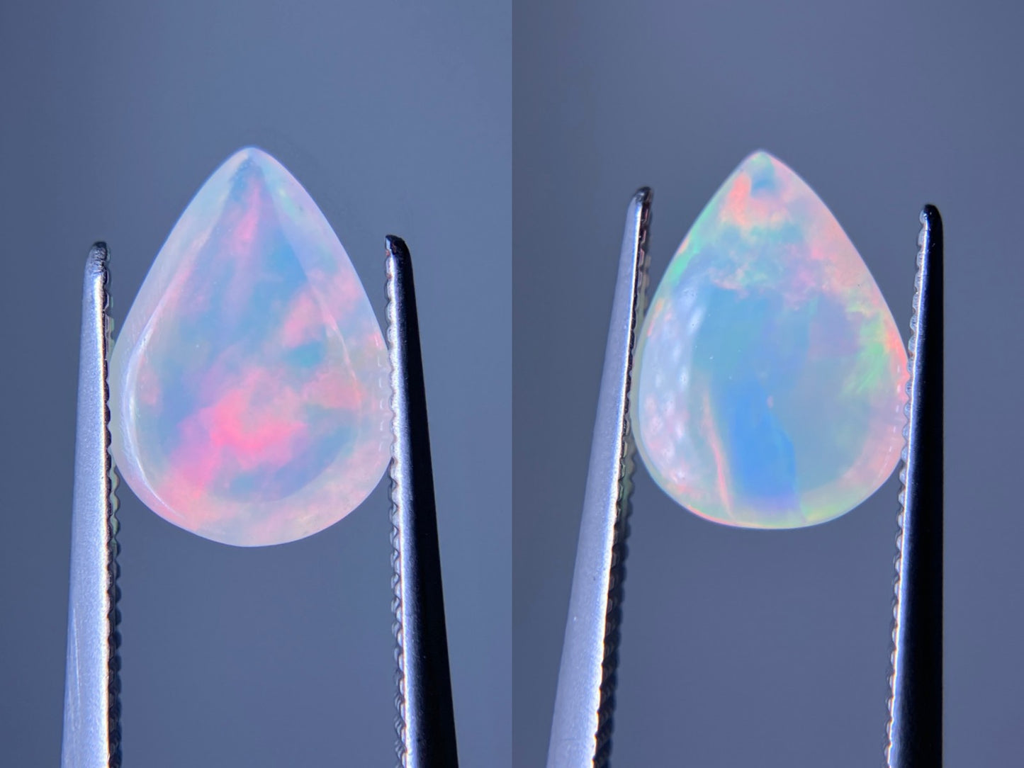 オパール（ペアセット） 1.380ct / 1.820ct 宝石鑑別書付き 1.07㎜×7.7㎜×4.5㎜ / 10.7㎜×7.8㎜×4.6㎜ ルース（ 裸石 ） 3513S