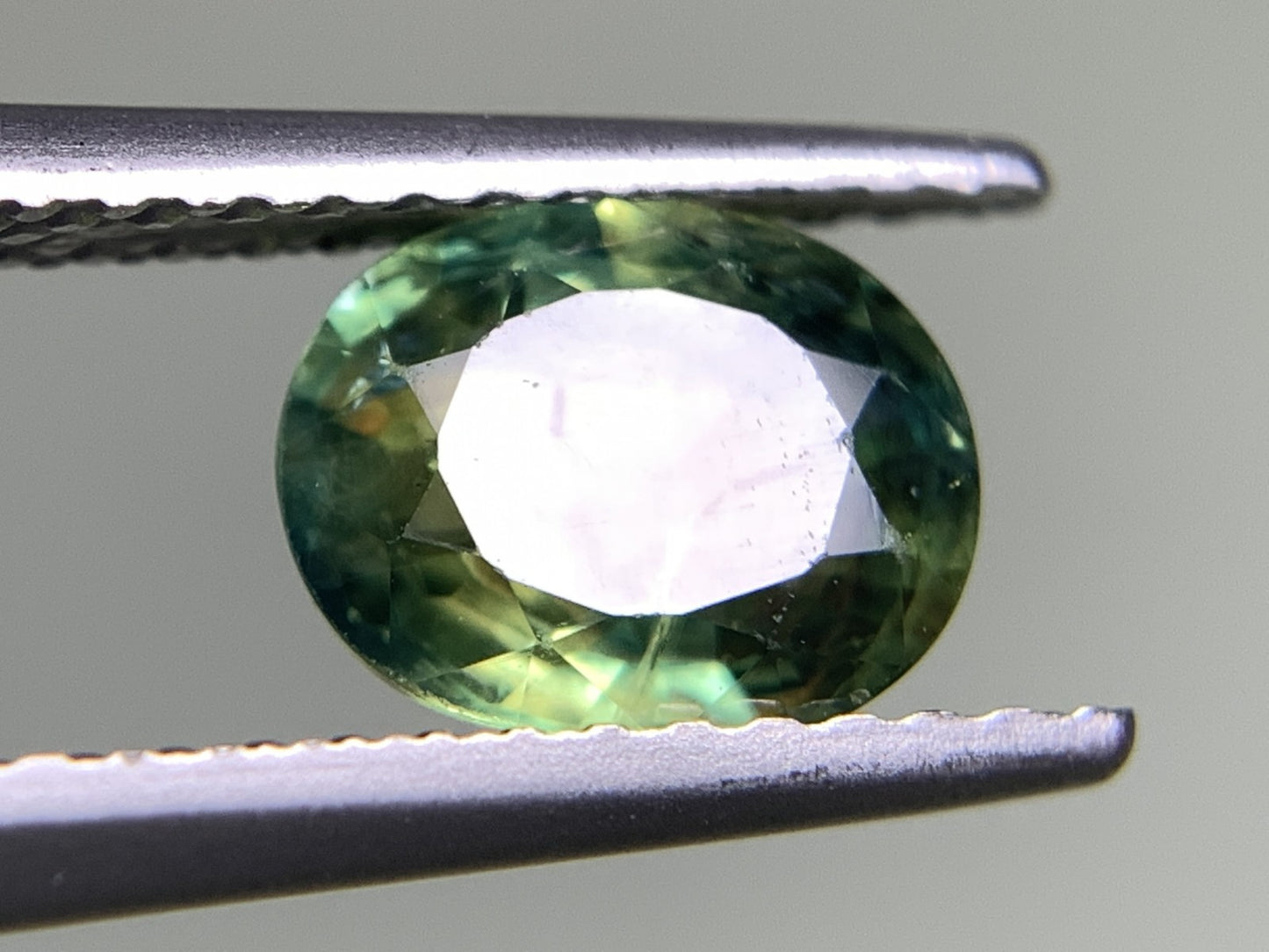 グリーンサファイア 1.372ct  宝石ソーティング付き  7.0㎜×5.8㎜×3.3㎜ 天然 ルース（ 裸石 ） 4499Y