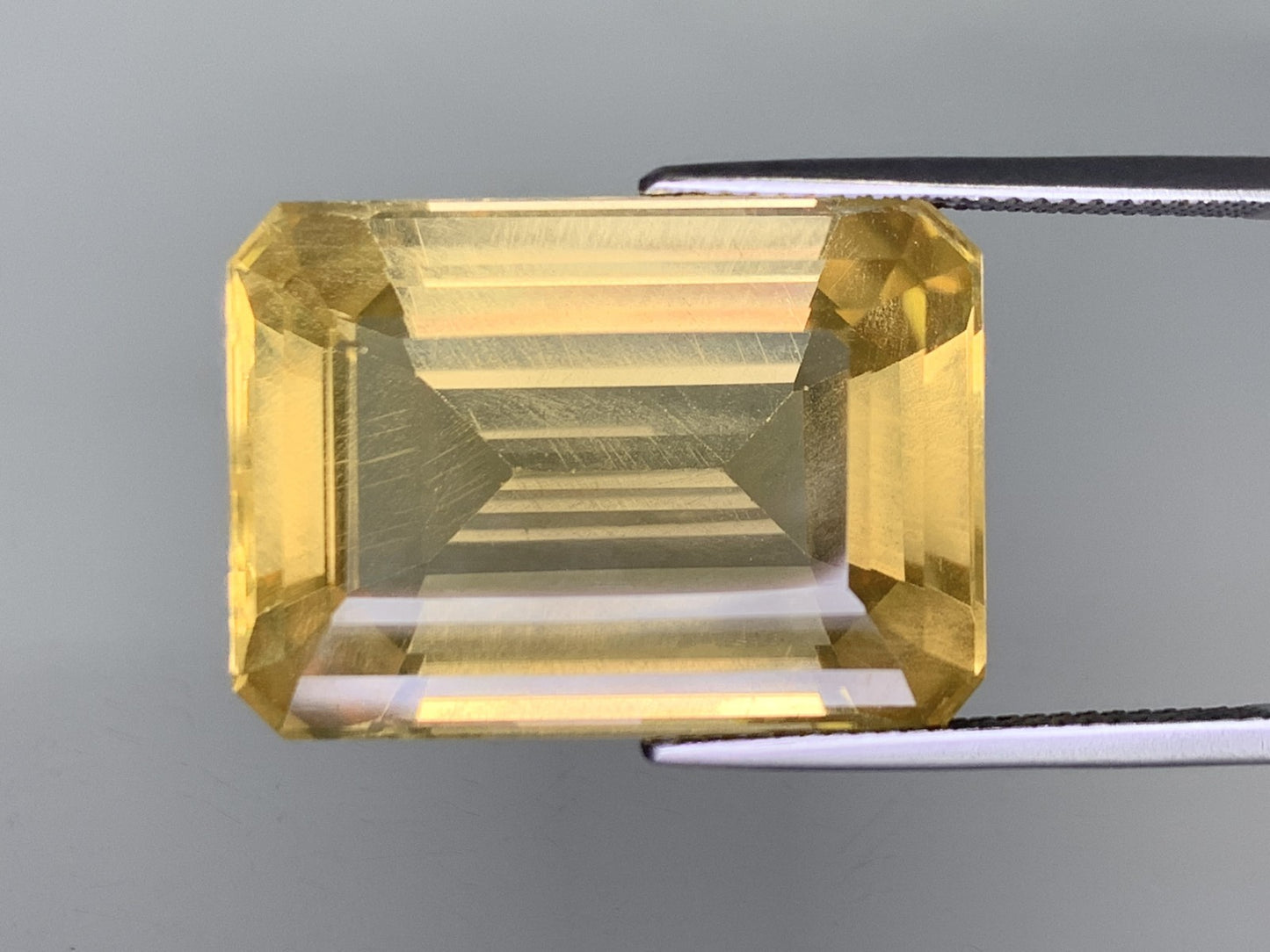 シトリン 38.029ct 宝石ソーティング付き 23.9㎜×17.1㎜×12.0㎜ ルース（ 裸石 ） 2846Y