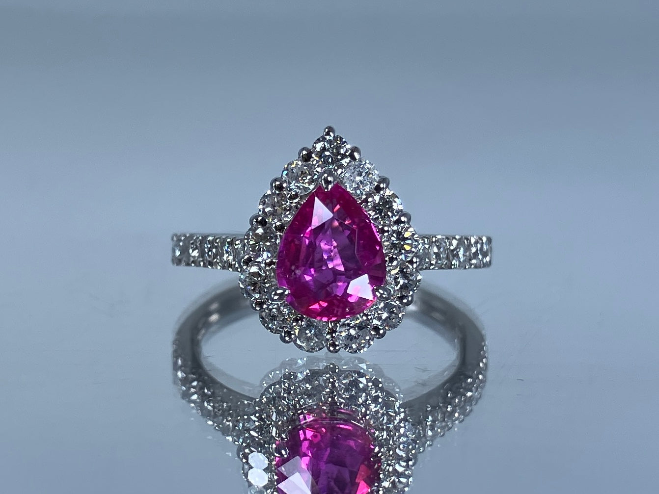 ルビー 1.14ct 非加熱 No heat GIA鑑別書 D0.70ct PT900 5.4g 指輪 （JP9号） サイズ直し無料 8384K
