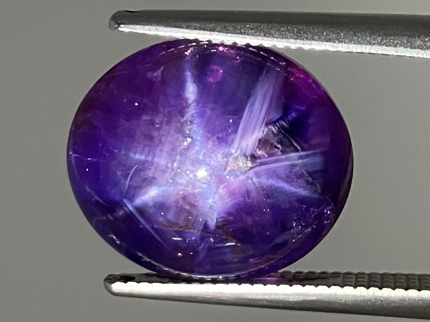 バイオレットスターサファイア 天然  13.619ct  宝石ソーティング付き  13.2㎜×11.5㎜×7.7㎜   ルース（ 裸石 ）  6206YY