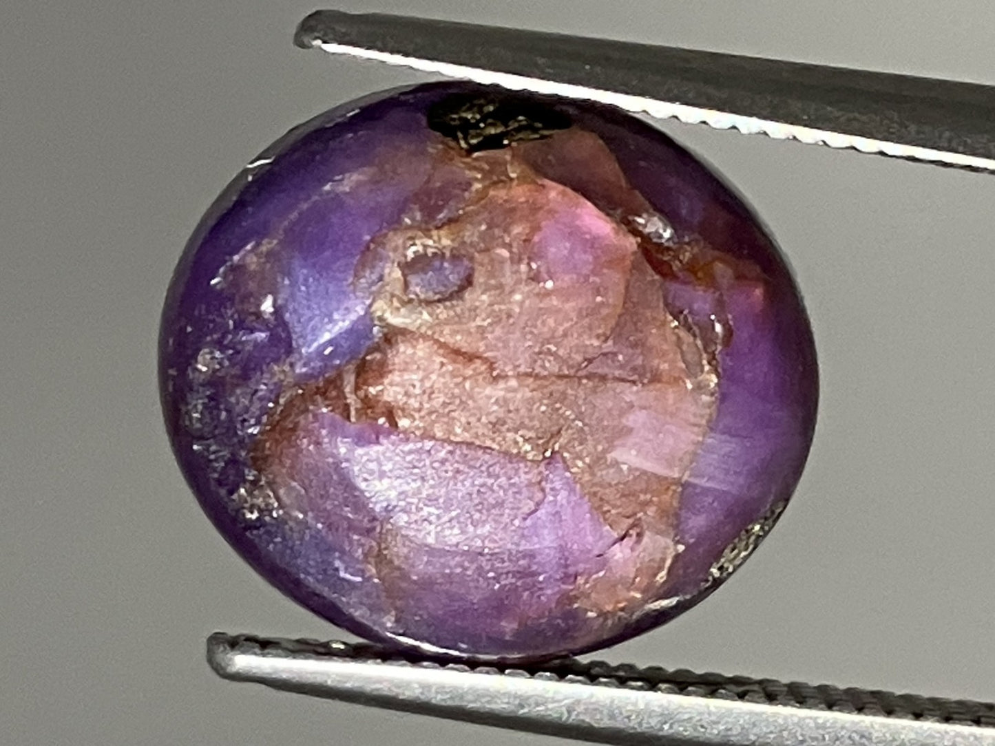 バイオレットスターサファイア 天然  13.619ct  宝石ソーティング付き  13.2㎜×11.5㎜×7.7㎜   ルース（ 裸石 ）  6206YY