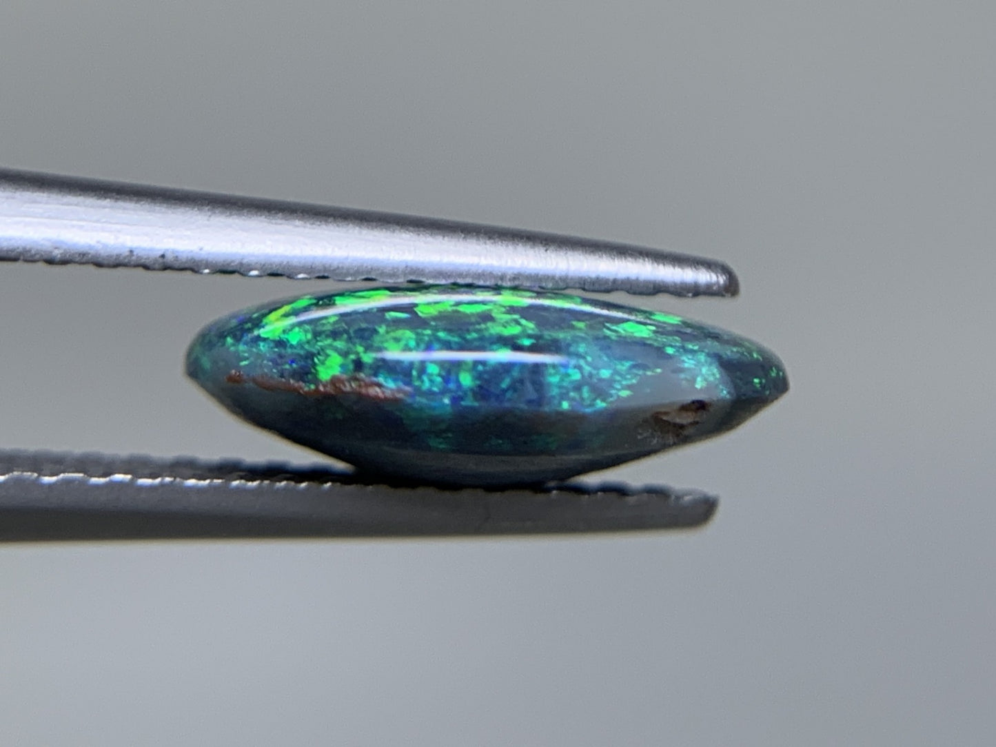ブラックオパール 天然 1.668ct 中央宝石ソーティング付き 11.0㎜×7.6㎜×3.6㎜ ルース（ 裸石 ） 6453Y