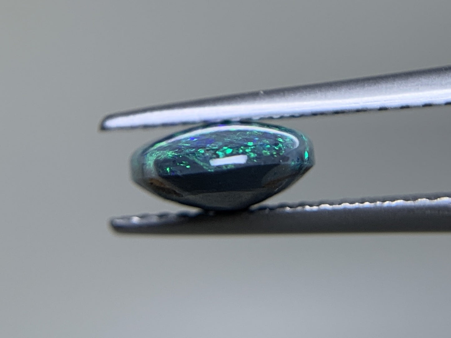 ブラックオパール 天然 1.668ct 中央宝石ソーティング付き 11.0㎜×7.6㎜×3.6㎜ ルース（ 裸石 ） 6453Y
