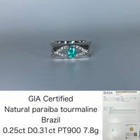 パライバトルマリン 0.25ct PT900リング 14号 - 画像11
