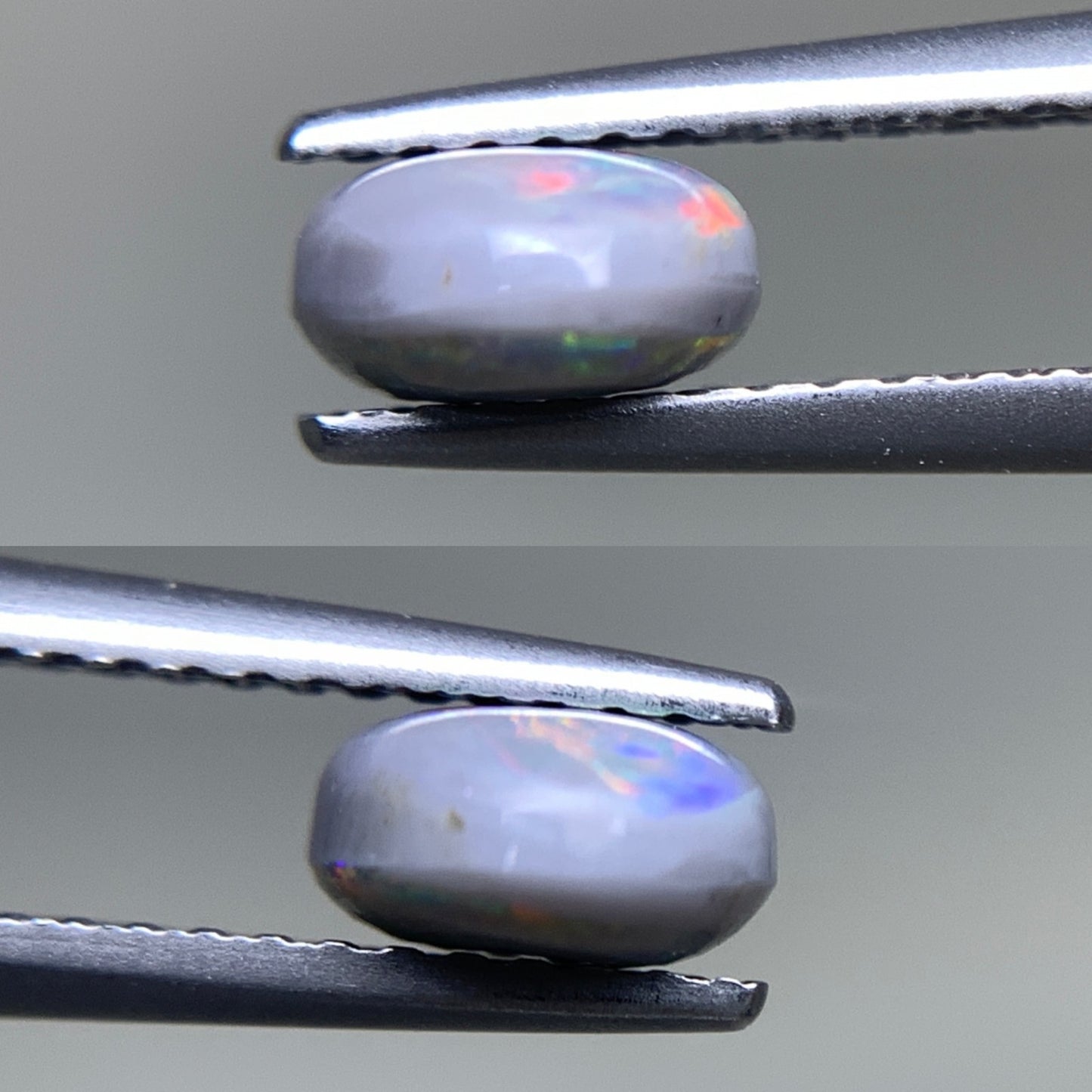 ブラックオパール  天然  0.958ct  中央宝石ソーティング付き  7.3㎜×6.2㎜×3.3㎜   ルース（ 裸石 ） 5500Y