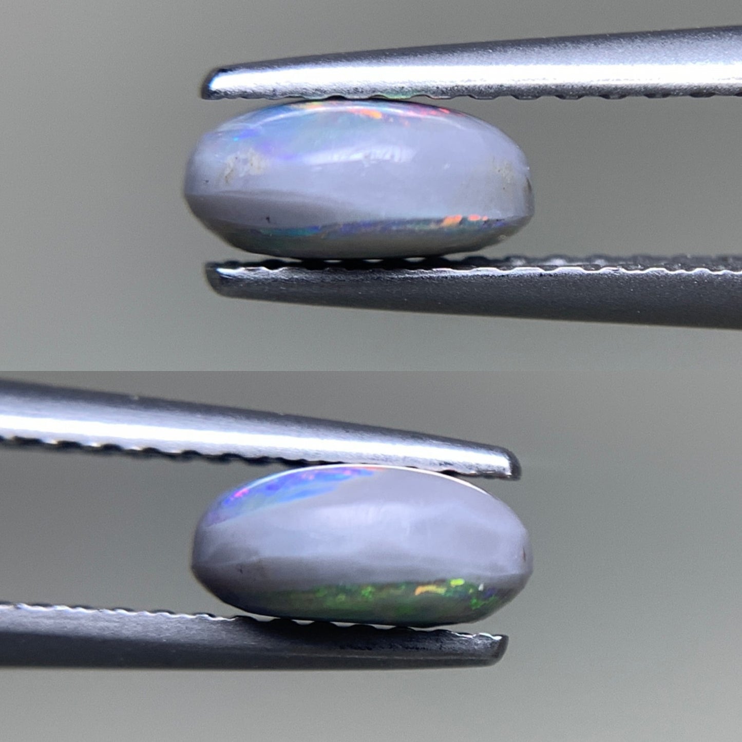 ブラックオパール  天然  0.958ct  中央宝石ソーティング付き  7.3㎜×6.2㎜×3.3㎜   ルース（ 裸石 ） 5500Y