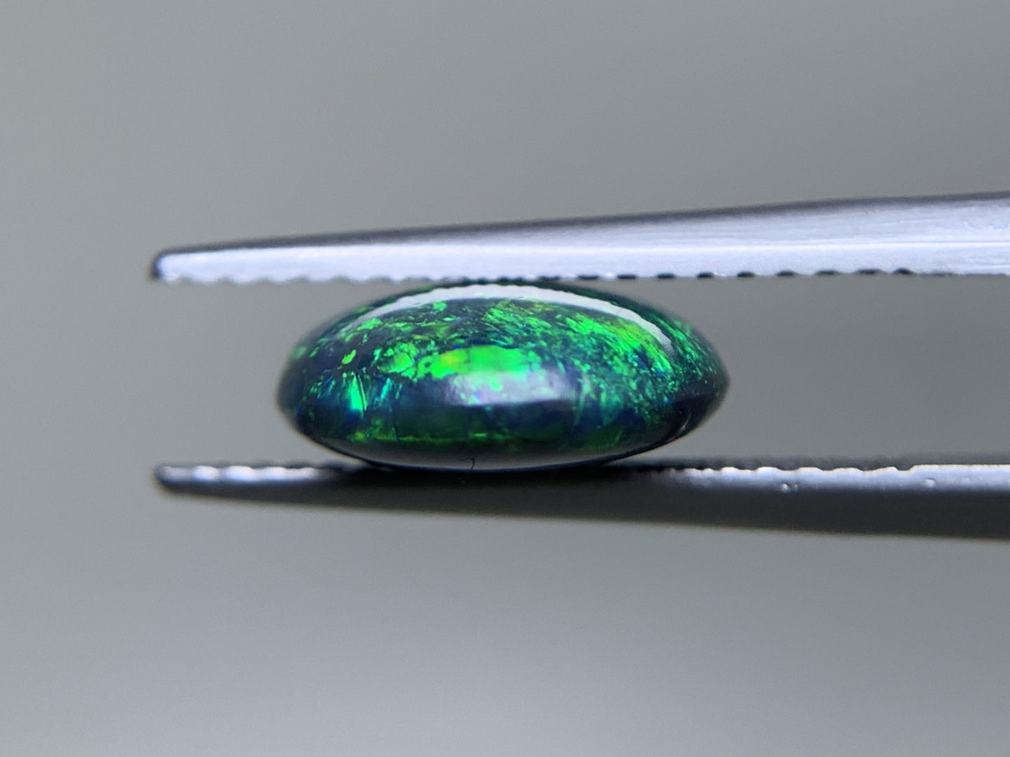ブラックオパール 天然 2.974ct 中央宝石ソーティング付き 12.2㎜×10.2㎜×4.1㎜ ルース（ 裸石 ） 6473Y