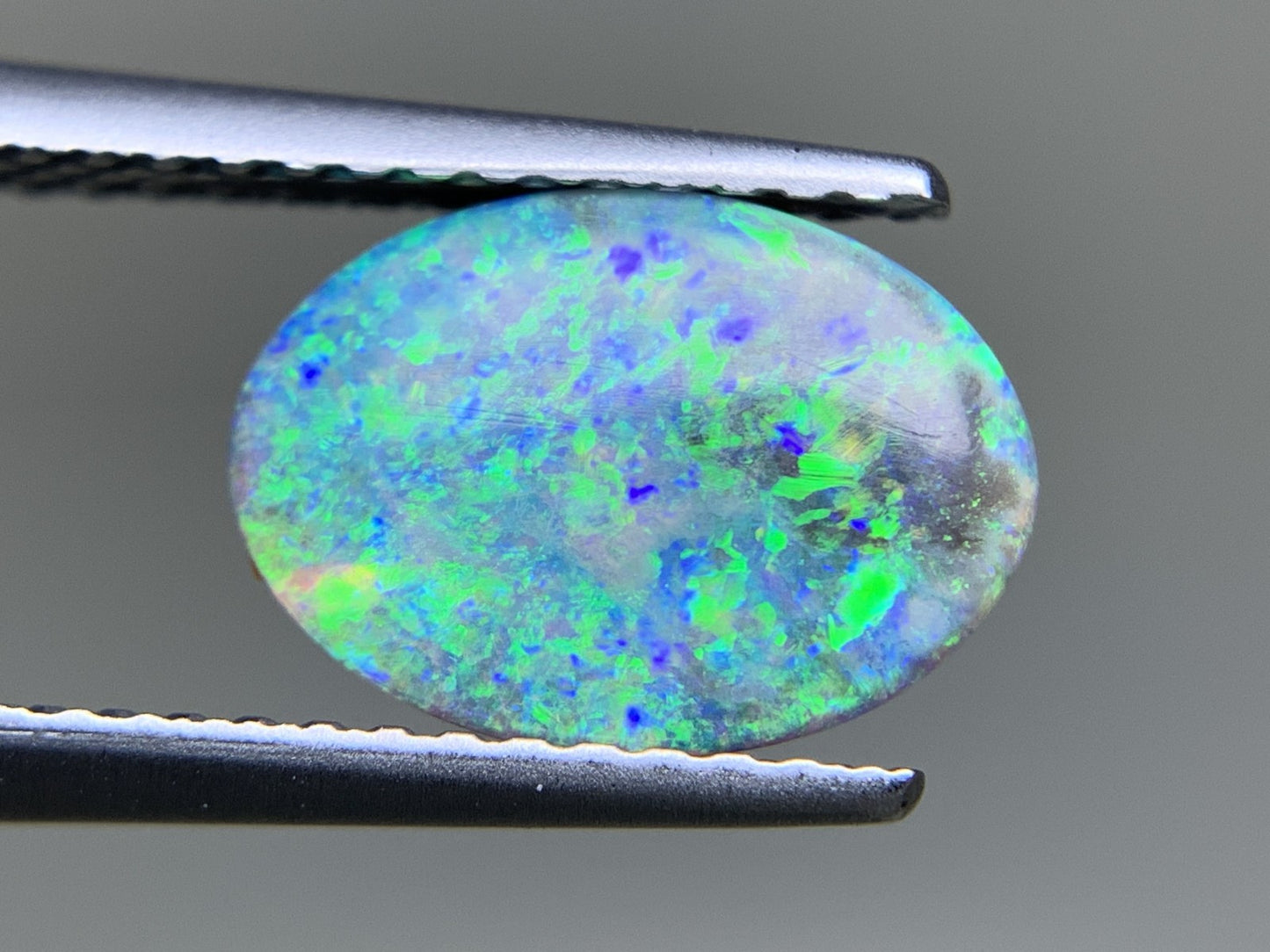 ブラックオパール 天然 1.259ct 中央宝石ソーティング付き 10.2㎜×7.3㎜×2.6㎜ ルース（ 裸石 ） 6470Y