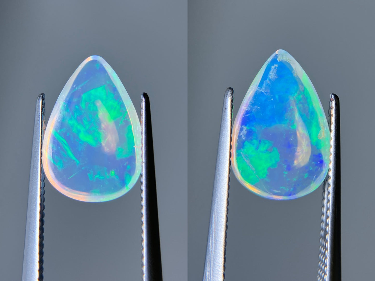 オパール（ペアセット）  1.491ct / 1.684ct 宝石鑑別書付き 11.9㎜×8.0㎜×3.6㎜ / 11.7㎜×8.0㎜×3.6㎜ ルース（ 裸石 ） 3511S