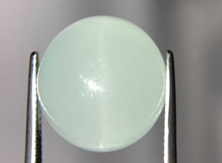 アクアマリンキャッツアイ 22.385ct　宝石ソーティング付き 縦17.6㎜×横16.7㎜×高さ10.4㎜　1062Y