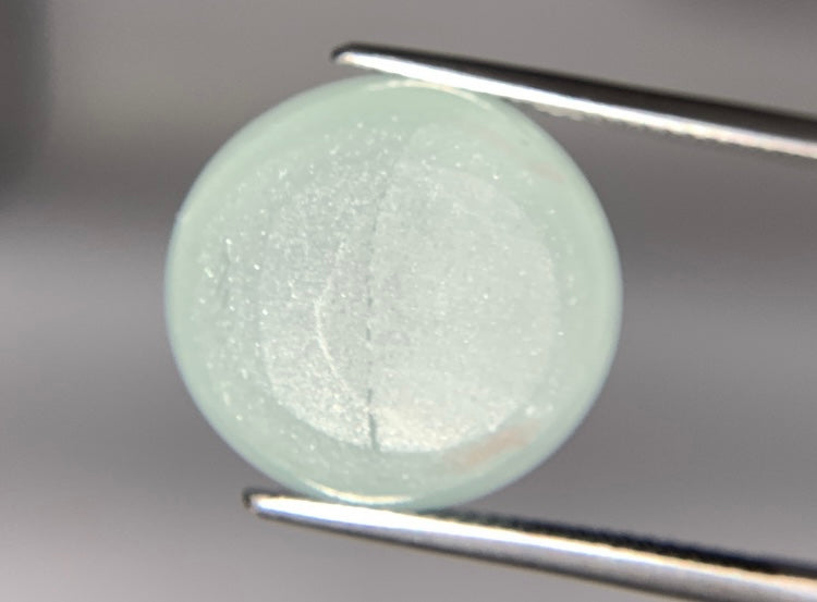 アクアマリンキャッツアイ 22.385ct　宝石ソーティング付き 縦17.6㎜×横16.7㎜×高さ10.4㎜　1062Y
