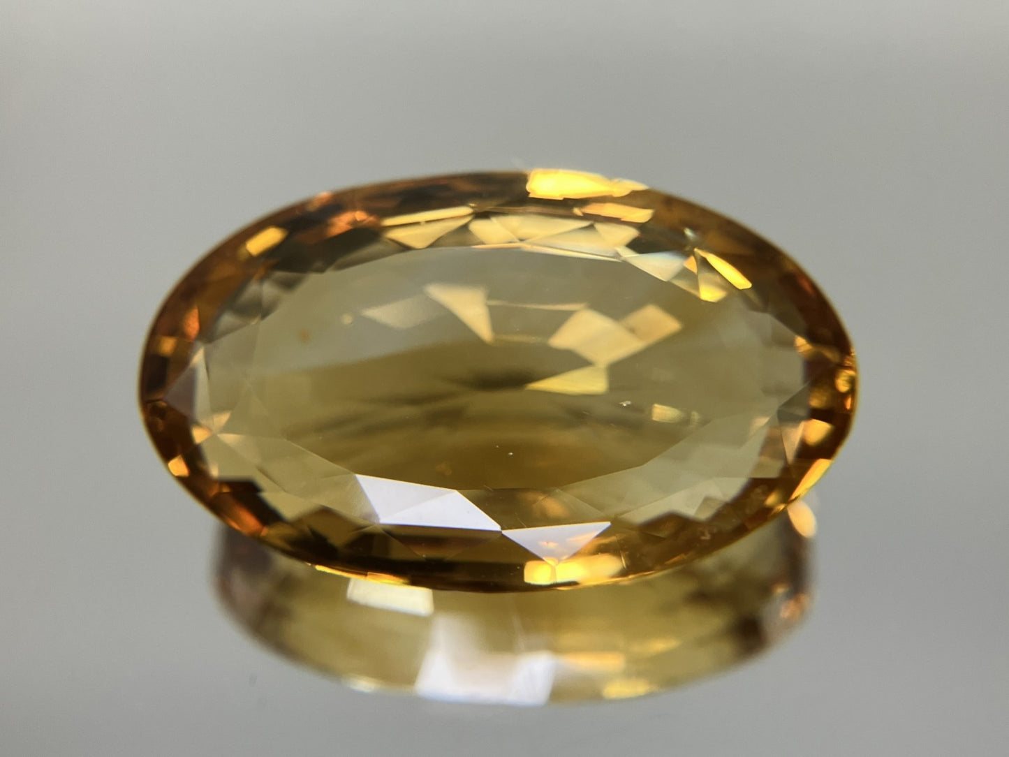 シトリン 天然 29.233ct 宝石ソーティング付き 26.1㎜×15.6㎜×9.4㎜ ルース（ 裸石 ） 6439YY