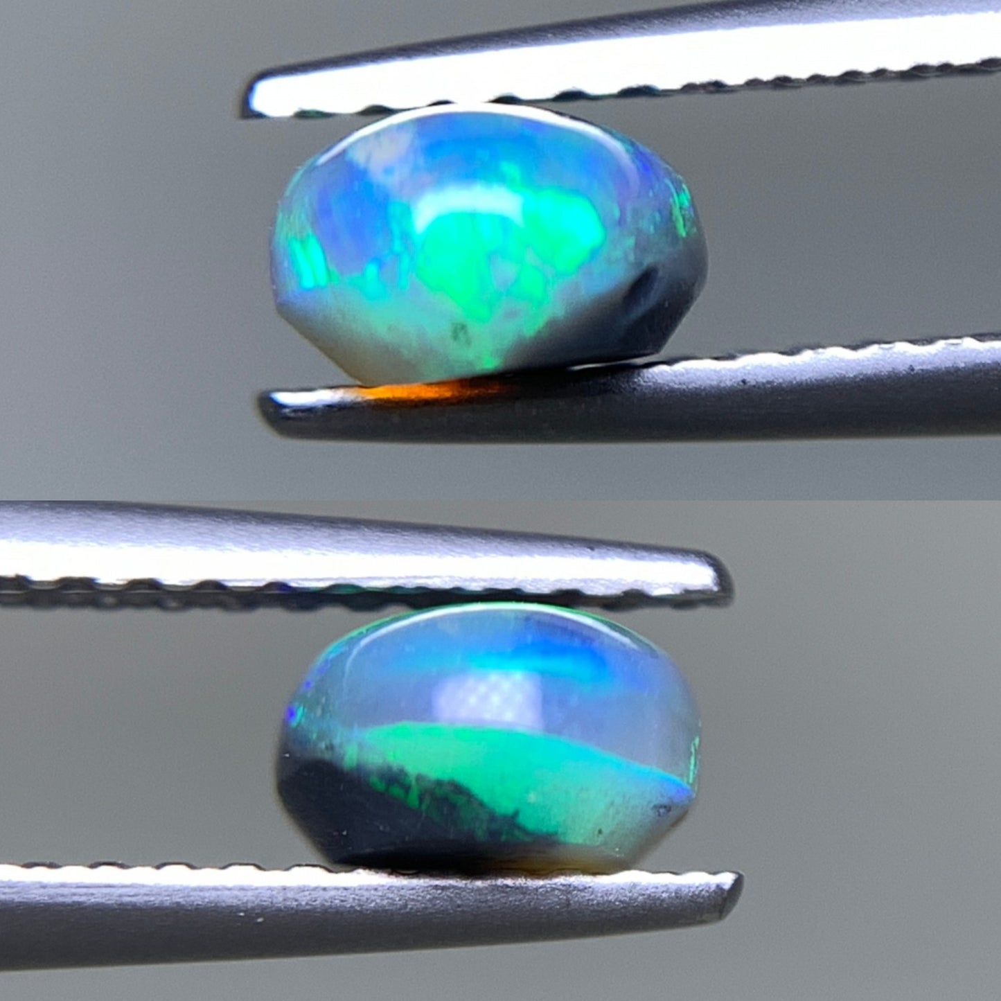 ブラックオパール 天然 0.982ct 宝石ソーティング付き 7.6㎜×5.5㎜×3.5㎜ ルース（ 裸石 ） 7377Y