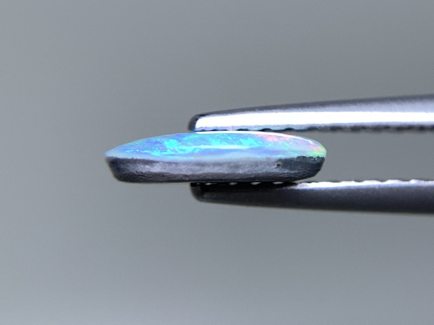 ブラックオパール 天然 0.615ct 宝石ソーティング付き 8.0㎜×6.1㎜×1.8㎜ ルース（ 裸石 ） 7393Y