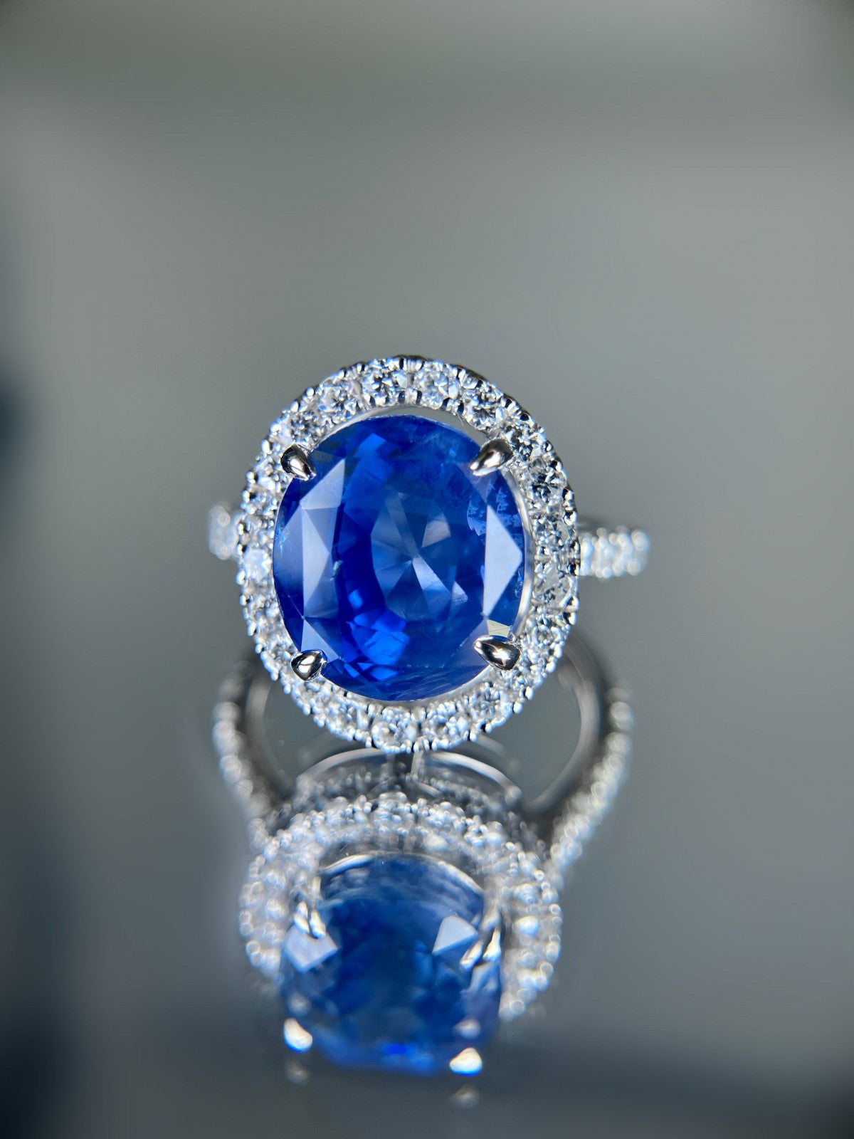 サファイア 非加熱 コンフラワーブルー スリランカ産 S10.05ct  AIGS鑑別書付き  リング（指輪） D0.85ct   PT900   9.0g 3230S