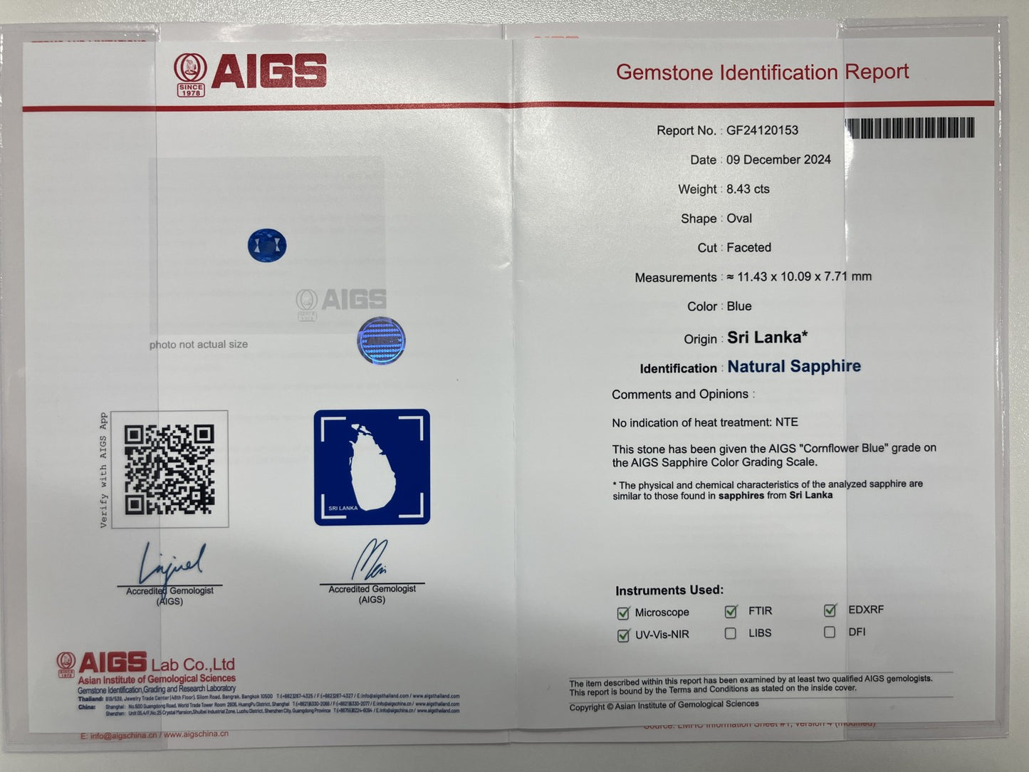 サファイア 非加熱 コンフラワーブルー スリランカ産 S10.05ct  AIGS鑑別書付き  リング（指輪） D0.85ct   PT900   9.0g 3230S