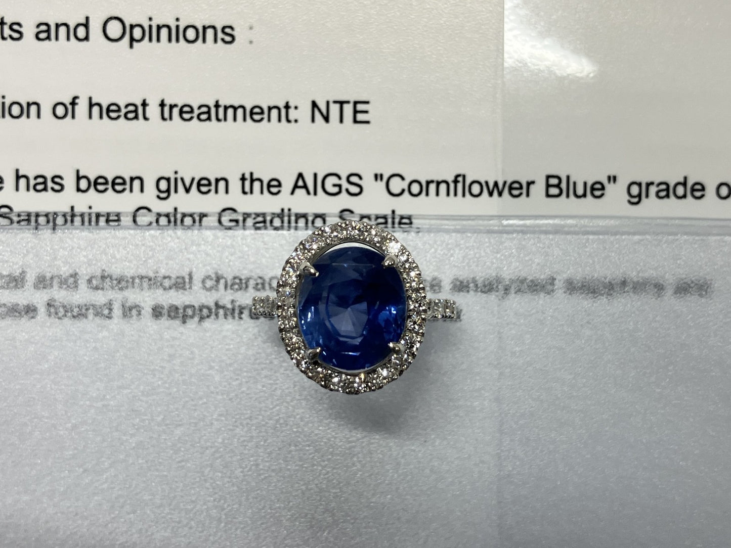 サファイア 非加熱 コンフラワーブルー スリランカ産 S10.05ct  AIGS鑑別書付き  リング（指輪） D0.85ct   PT900   9.0g 3230S
