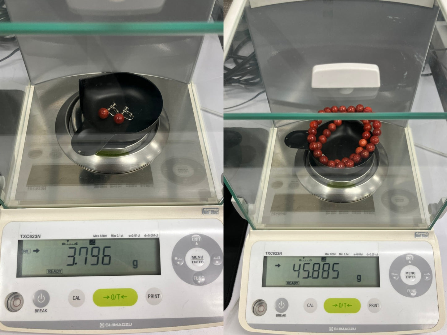 赤珊瑚　ネックレス　イヤリング　（さんご　サンゴ） 宝石鑑別書付き SILVER 総重量49.5g ネックレス全長約45cm 4085S