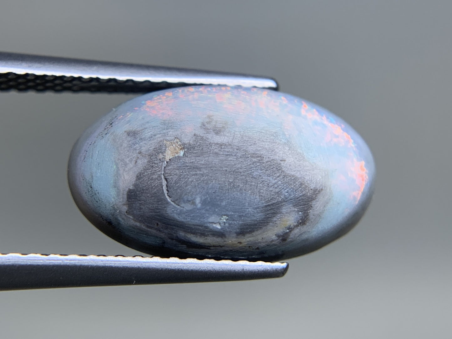 ブラックオパール 天然 3.746ct 中央宝石ソーティング付き 15.5㎜×9.2㎜×3.9㎜ ルース（ 裸石 ） 7403Y