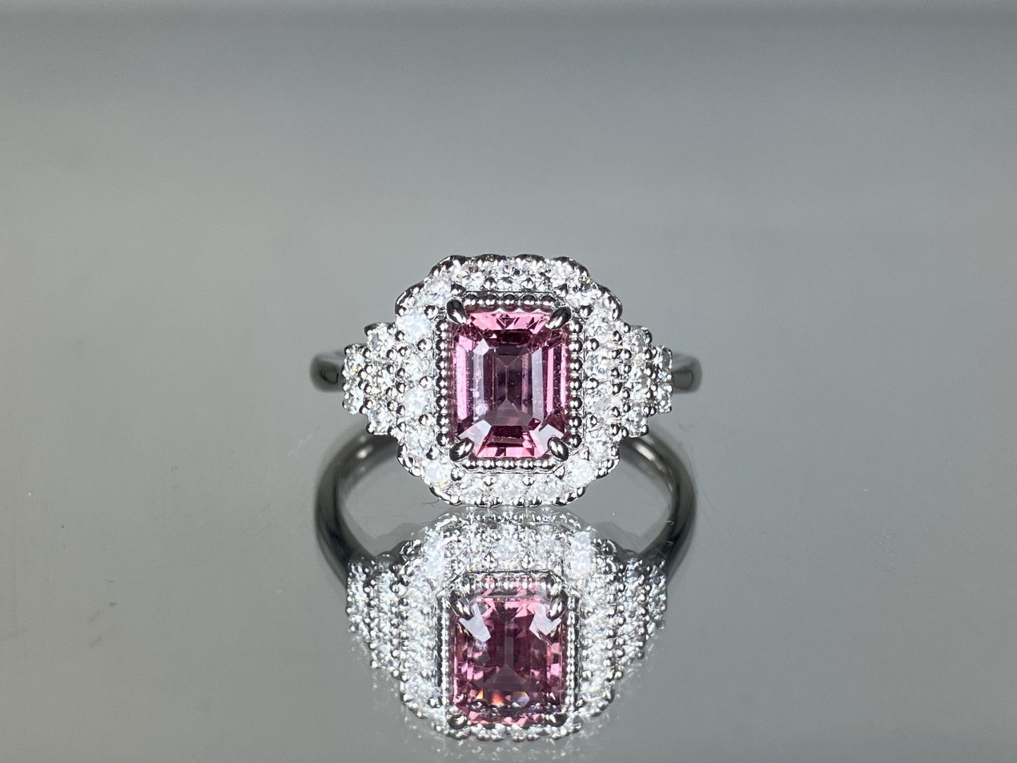 パパラチアサファイア 1.10ct 非加熱 NoHeat AIGS鑑別書 D0.47ct PT900 5.9g 指輪 （JP12号） サイズ直し無料 9175SS