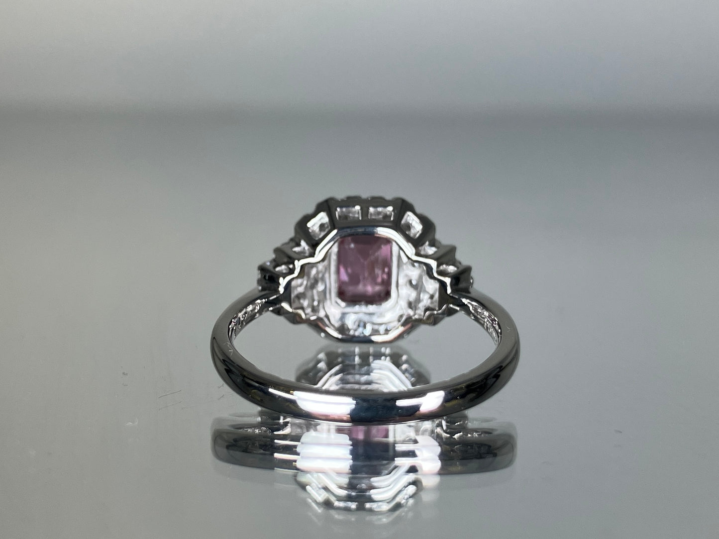 パパラチアサファイア 1.10ct  非加熱 NoHeat AIGS鑑別書 D0.47ct PT900 5.9g 指輪 （JP12号） サイズ直し無料 9175SS