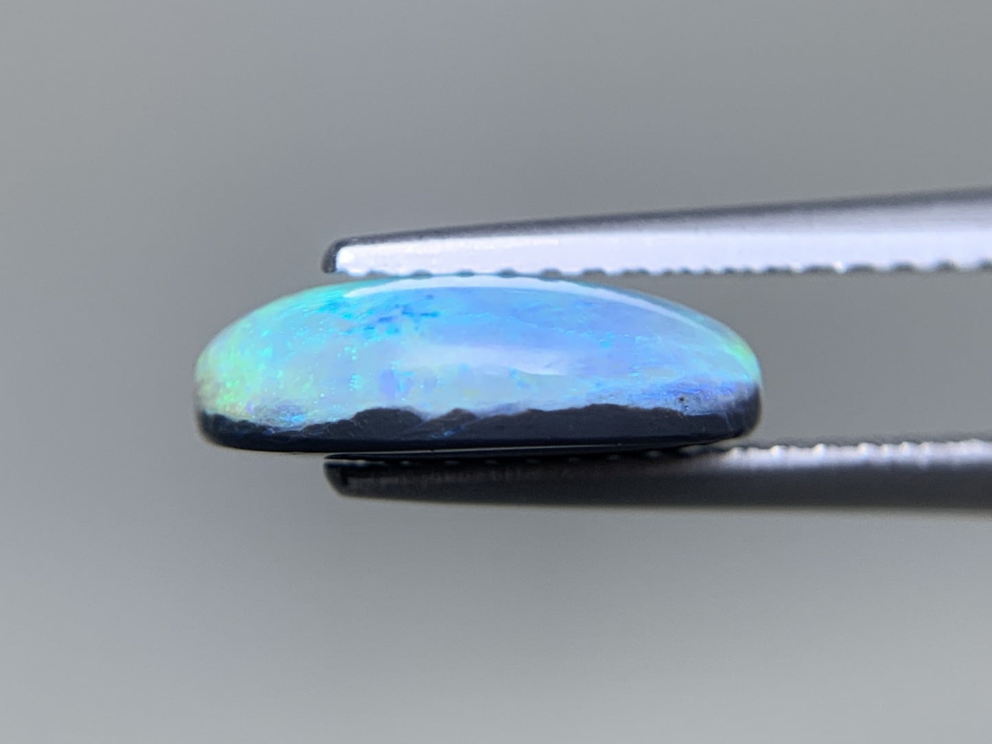 ブラックオパール 天然 2.224ct 中央宝石ソーティング付き 11.1㎜×8.7㎜×3.6㎜ ルース（ 裸石 ） 7457Y