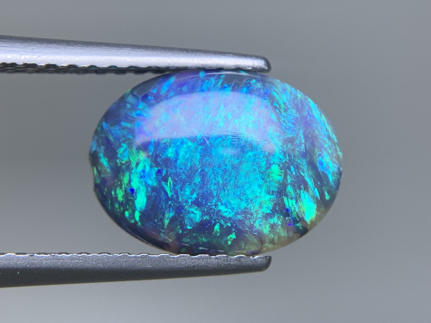 ブラックオパール 天然 1.601ct 宝石ソーティング付き 11.2㎜×8.4㎜×2.7㎜ ルース（ 裸石 ） 7506Y