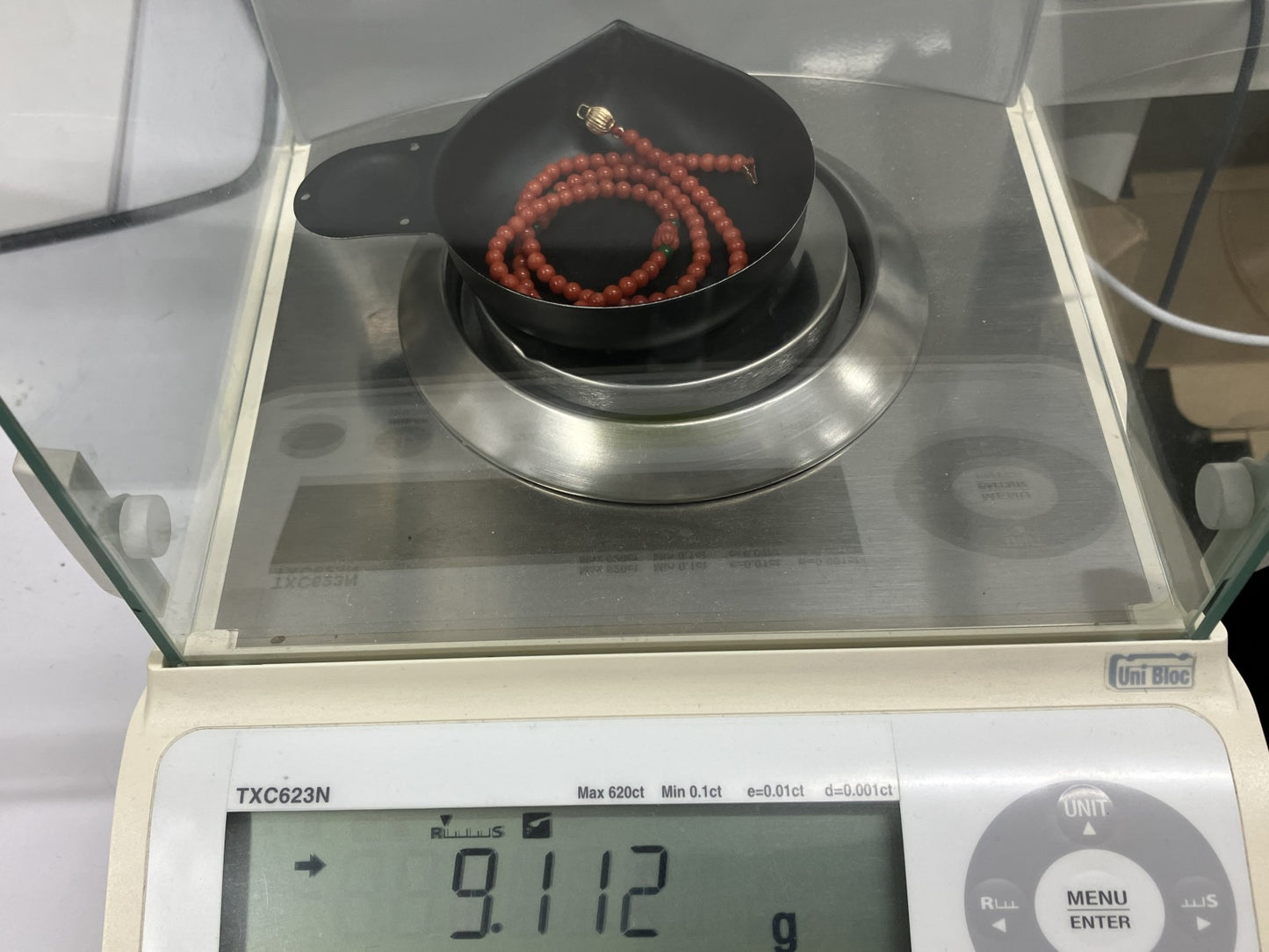 赤珊瑚　ネックレス　（さんご　サンゴ） 宝石鑑別書付き 14K 総重量9.112g ネックレス全長約43cm 6595YY