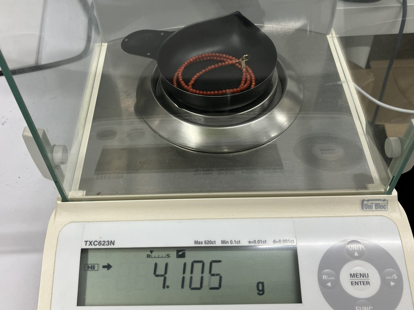 赤珊瑚　ネックレス　（さんご　サンゴ） 宝石鑑別書付き K18 総重量4.105g ネックレス全長約41.5cm 6155YY