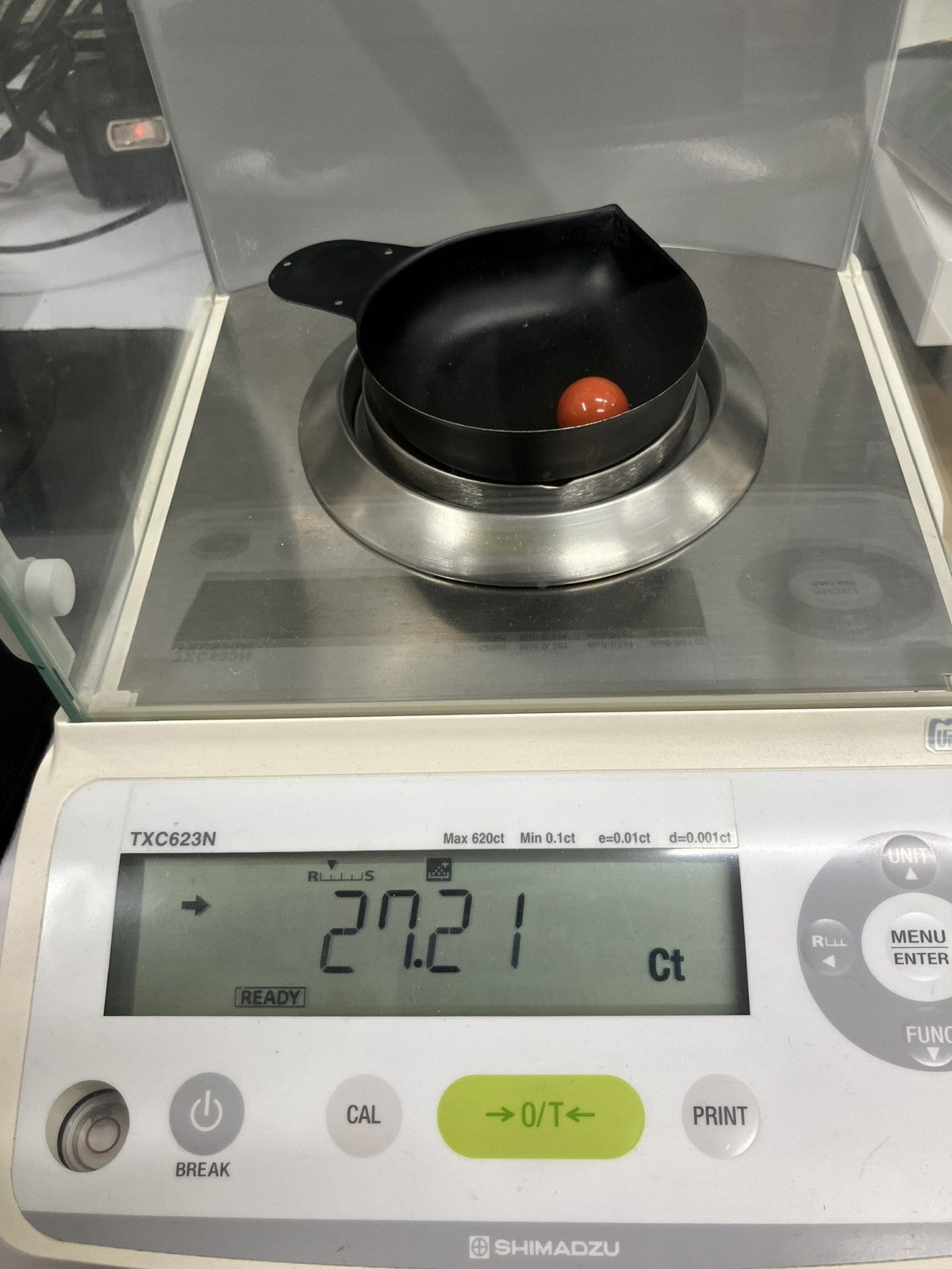 サンゴ　赤珊瑚　27.21ct 宝石鑑別書付き 15.7㎜ ルース（ 裸石 ） 4469S