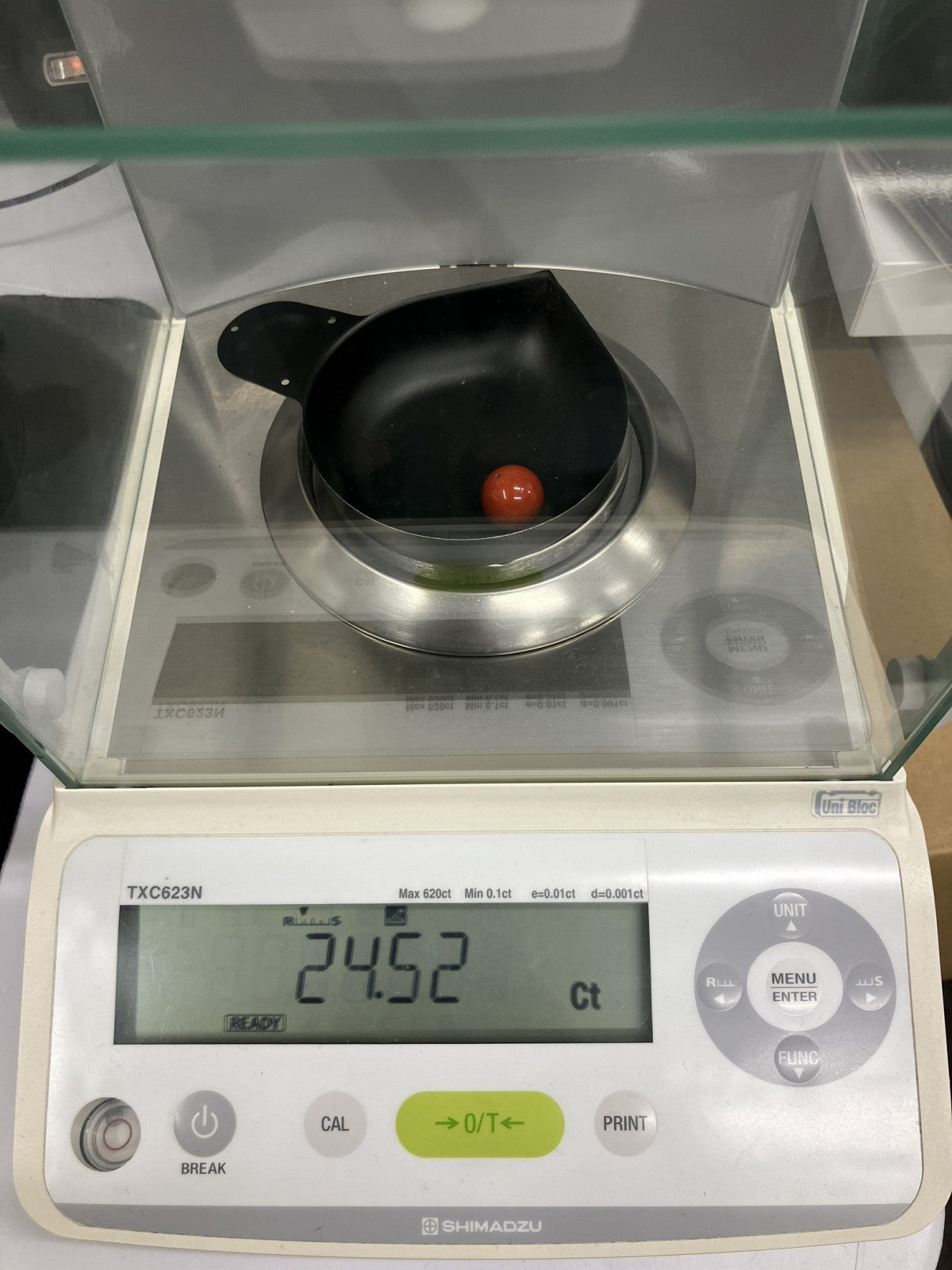 サンゴ　赤珊瑚 24.52ct 宝石鑑別書付き 15.1㎜ ルース（ 裸石 ） 4473S