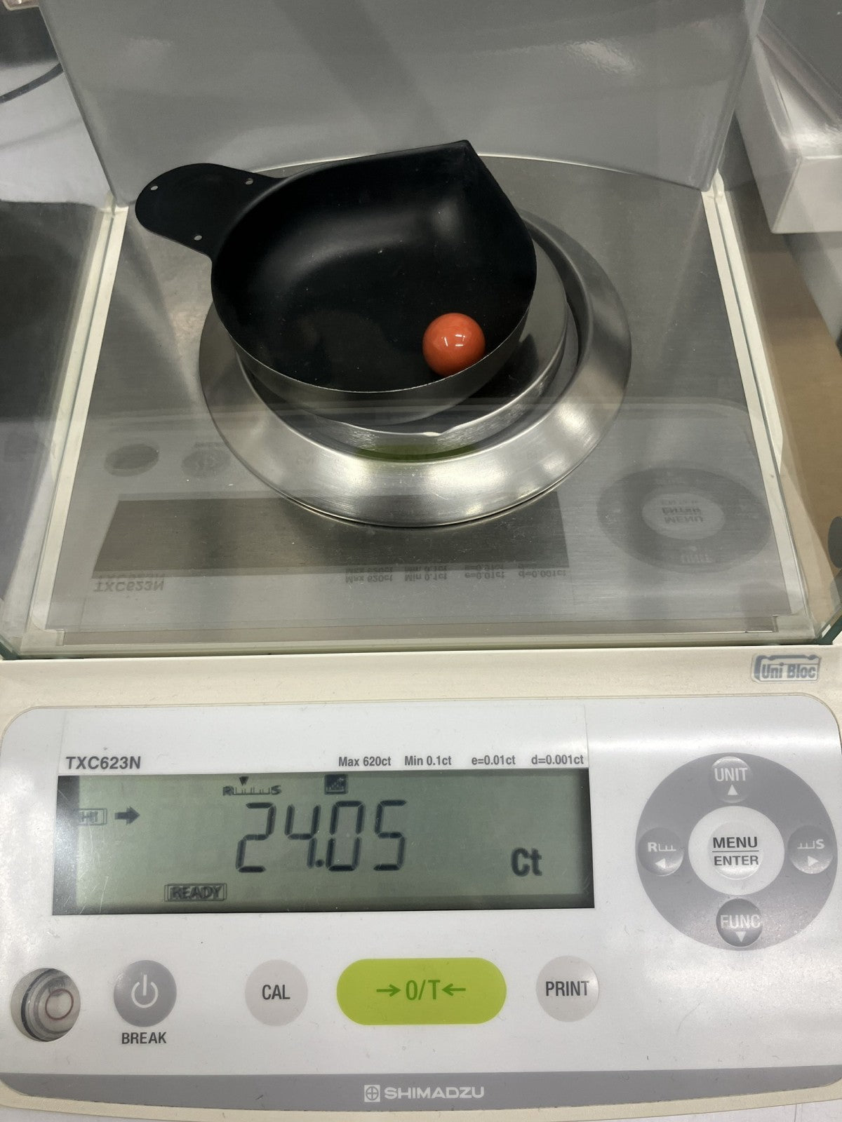 サンゴ　赤珊瑚 24.05ct 宝石鑑別書付き 15.0㎜ ルース（ 裸石 ） 4472S