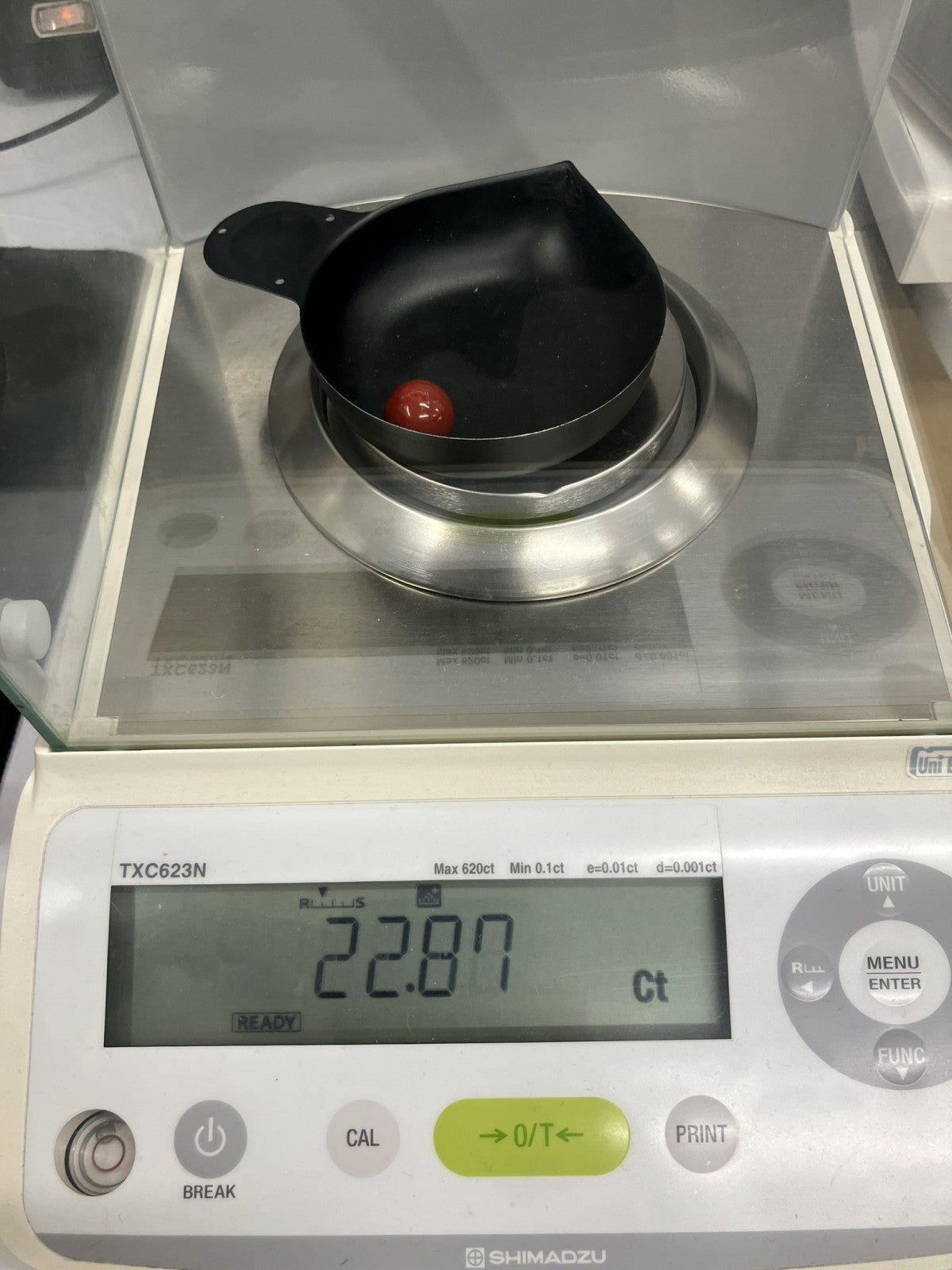 サンゴ　赤珊瑚 22.87ct 宝石鑑別書付き 14.8-14.9㎜ ルース（ 裸石 ） 4470S