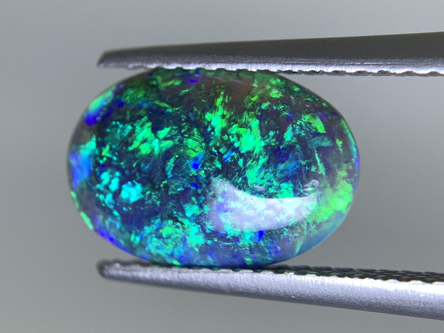 ブラックオパール 天然 1.800ct 中央宝石ソーティング付き 11.7㎜×7.8㎜×3.3㎜ ルース（ 裸石 ） 6639Y