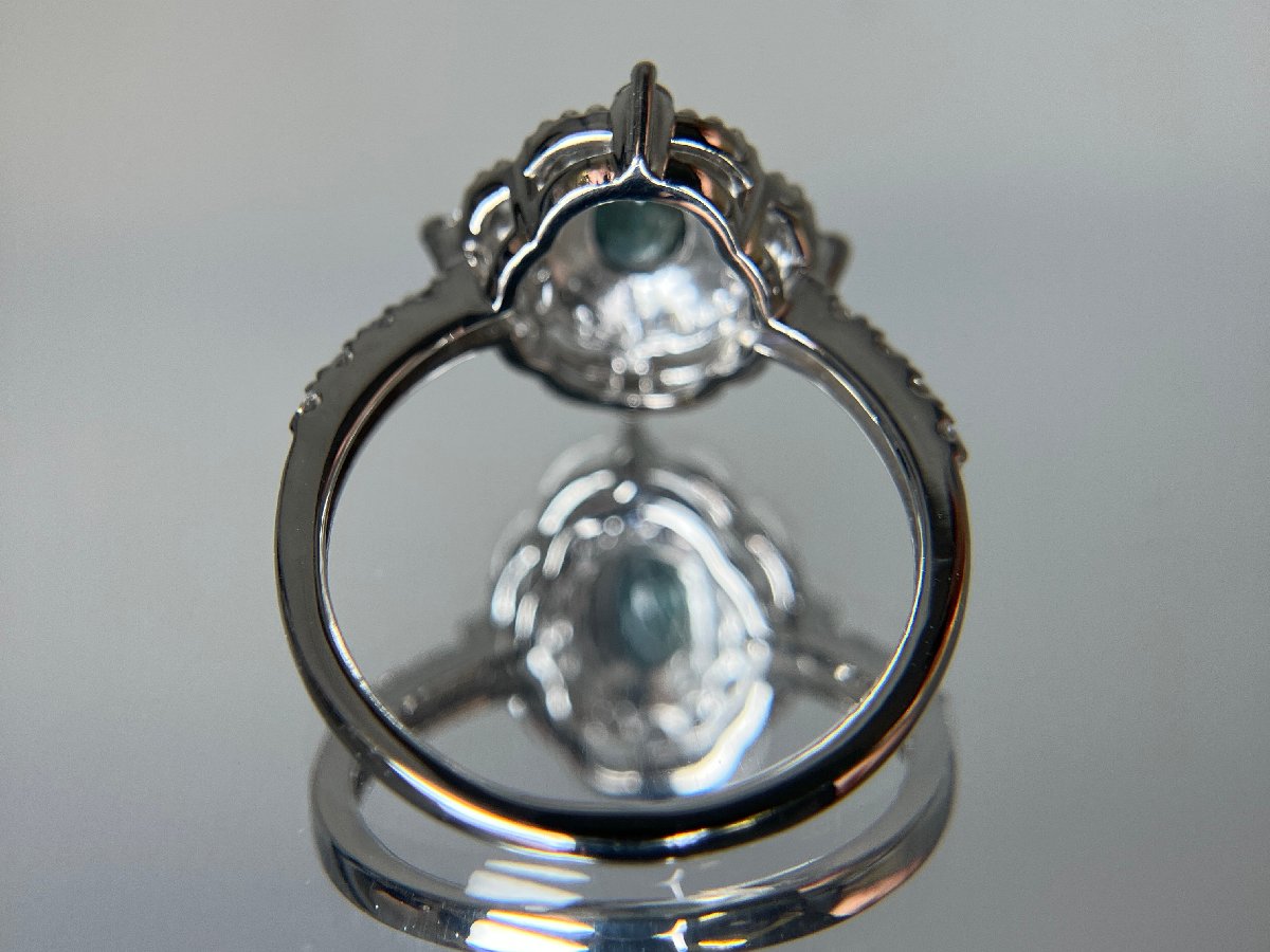 アレキサンドライト 0.31ct ブラジル産 Brazil GIA鑑別書 D0.36ct PT900 4.0g 指輪 (JP12号) サイズ直し承ります。 7166S